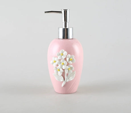 KULE HOME Sticky Flower Ceramic Hand Sanitizer and Lotion Container from KULE HOME