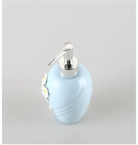 KULE HOME Sticky Flower Ceramic Hand Sanitizer and Lotion Container from KULE HOME