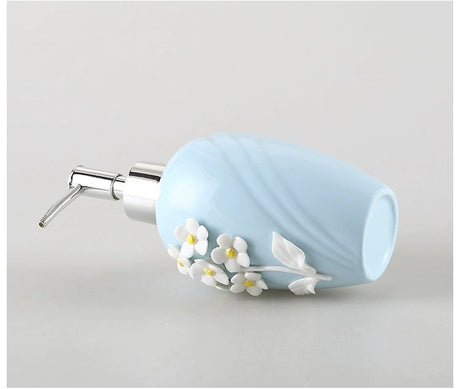 KULE HOME Sticky Flower Ceramic Hand Sanitizer and Lotion Container from KULE HOME