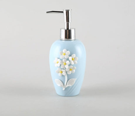 KULE HOME Sticky Flower Ceramic Hand Sanitizer and Lotion Container from KULE HOME