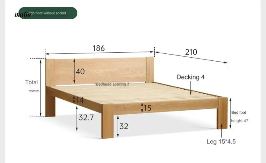GENJI Hobart Solid Wood Bed from GENJI