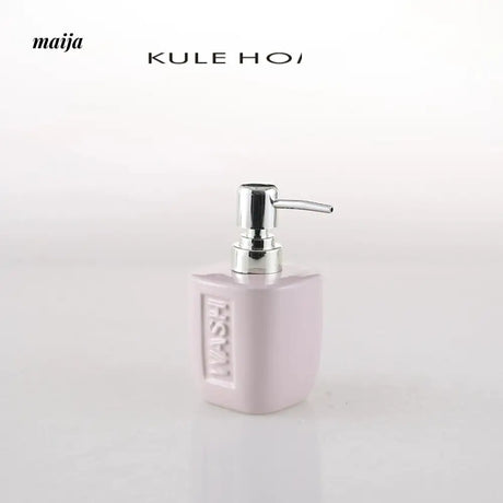 KULE HOME Pastel Ceramic Lotion Bottle for Bathroom from KULE HOME