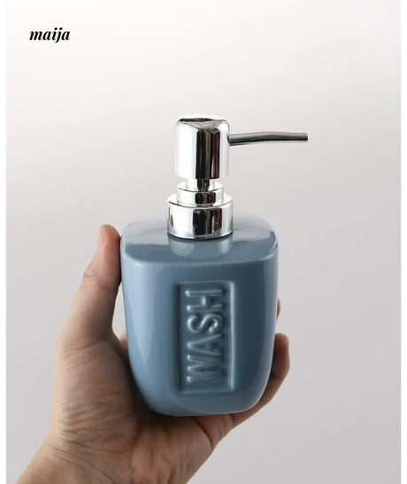 KULE HOME Pastel Ceramic Lotion Bottle for Bathroom from KULE HOME