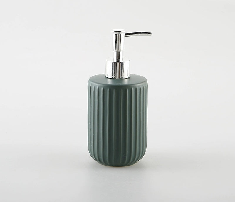 KULE HOME Stripe Ceramic Lotion and Hand Soap Bottle from KULE HOME