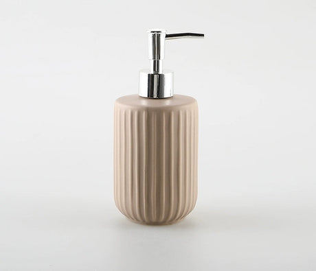 KULE HOME Stripe Ceramic Lotion and Hand Soap Bottle from KULE HOME