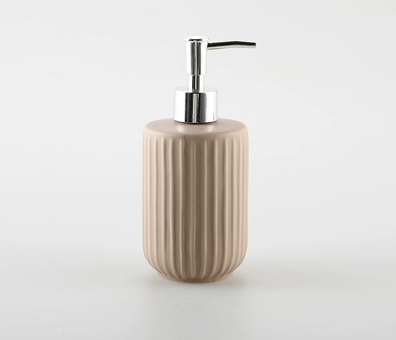KULE HOME Stripe Ceramic Lotion and Hand Soap Bottle from KULE HOME