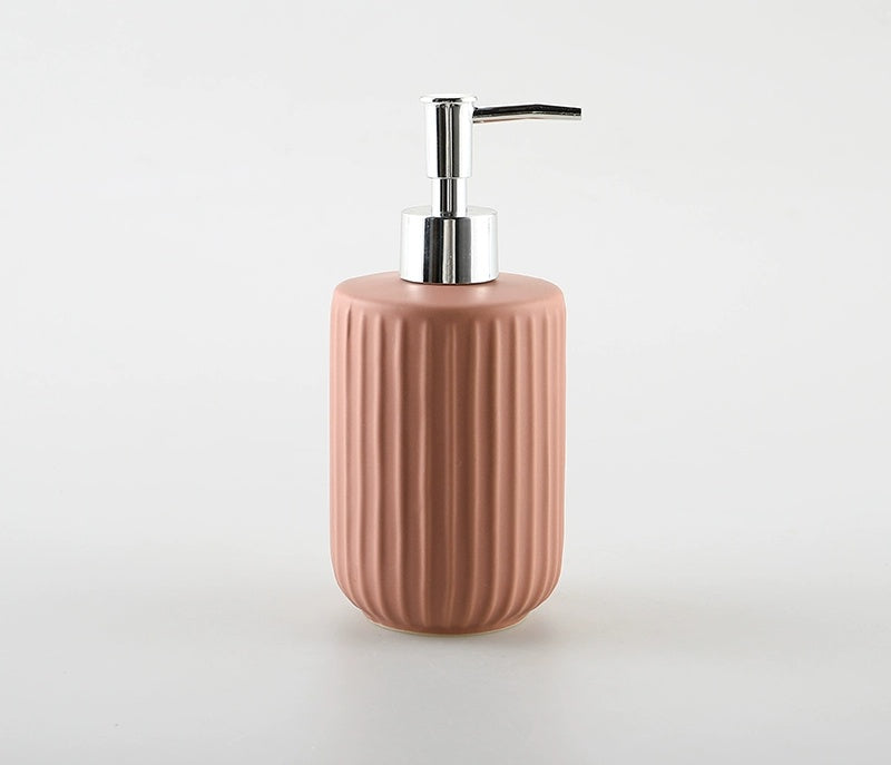 KULE HOME Stripe Ceramic Lotion and Hand Soap Bottle from KULE HOME