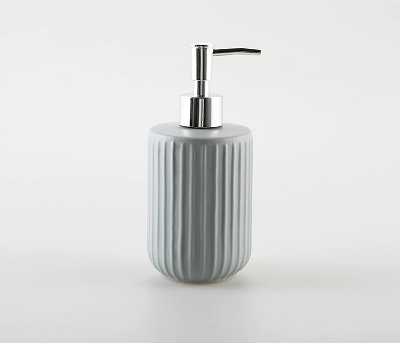 KULE HOME Stripe Ceramic Lotion and Hand Soap Bottle from KULE HOME