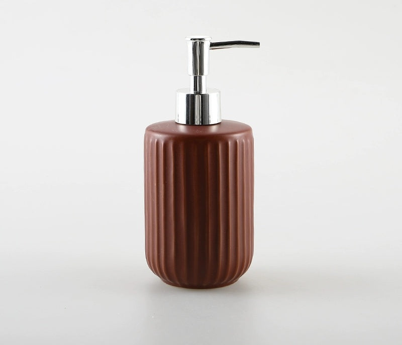 KULE HOME Stripe Ceramic Lotion and Hand Soap Bottle from KULE HOME