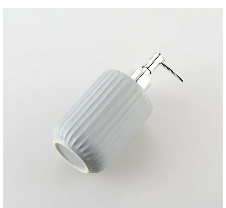 KULE HOME Stripe Ceramic Lotion and Hand Soap Bottle from KULE HOME