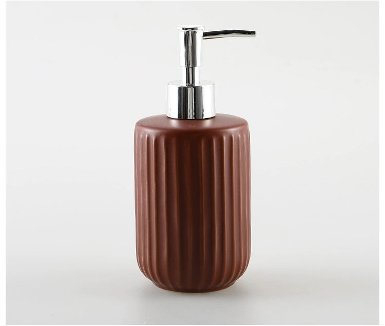 KULE HOME Stripe Ceramic Lotion and Hand Soap Bottle from KULE HOME