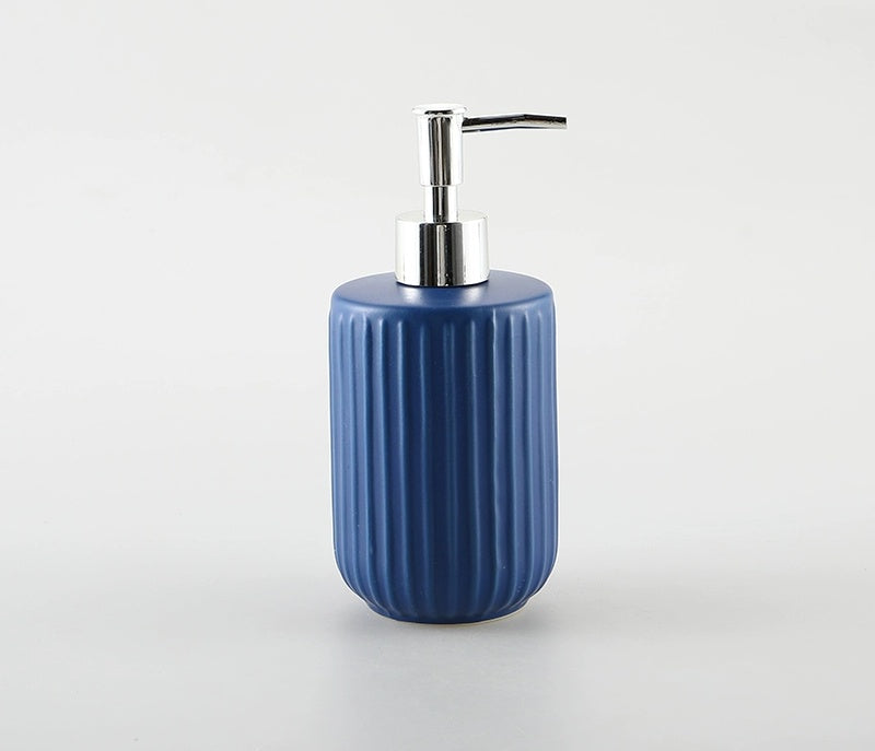 KULE HOME Stripe Ceramic Lotion and Hand Soap Bottle from KULE HOME