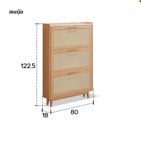 Ultra Thin Solid Wood Shoe Cabinet from AI