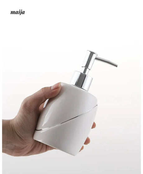 KULE HOME Minji Ceramic Lotion Bottle for Bathroom from KULE HOME