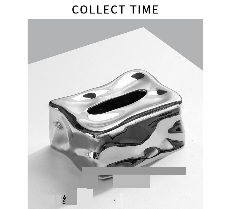 COLLECT TIME Black Paper Tissue Box for Coffee Table from COLLECT TIME