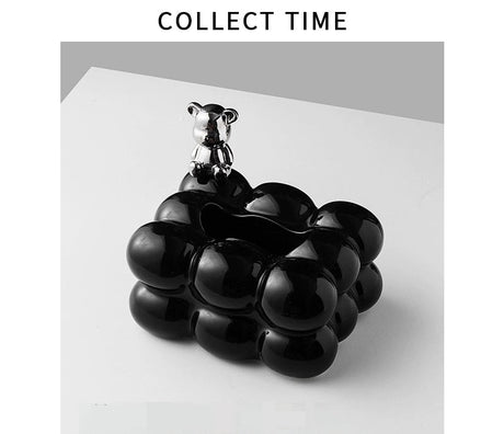 COLLECT TIME Black Paper Tissue Box for Coffee Table from COLLECT TIME