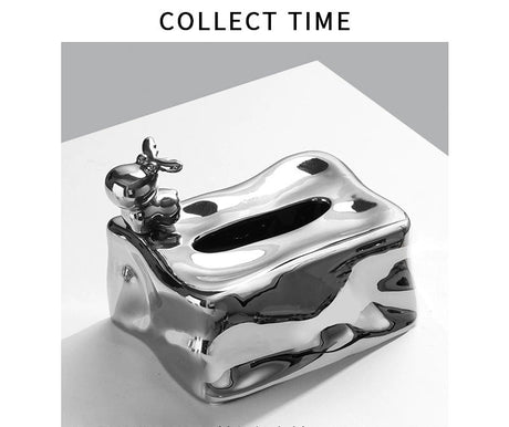 COLLECT TIME Black Paper Tissue Box for Coffee Table from COLLECT TIME