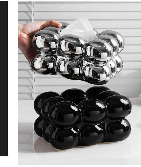 COLLECT TIME Black Paper Tissue Box for Coffee Table from COLLECT TIME
