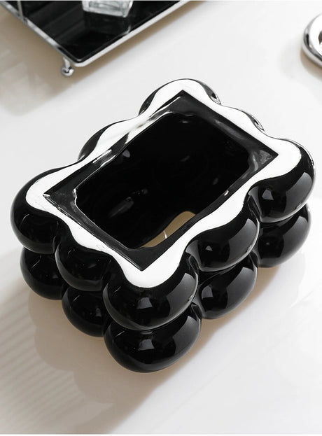 COLLECT TIME Black Paper Tissue Box for Coffee Table from COLLECT TIME