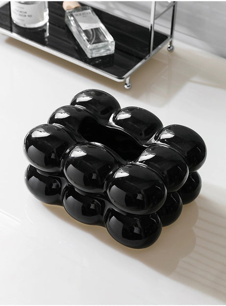 COLLECT TIME Black Paper Tissue Box for Coffee Table from COLLECT TIME