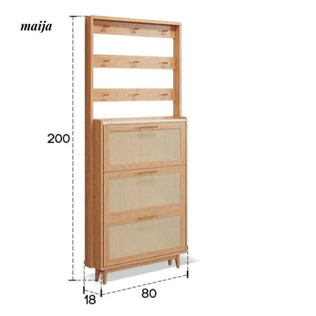 Ultra Thin Solid Wood Shoe Cabinet from maija