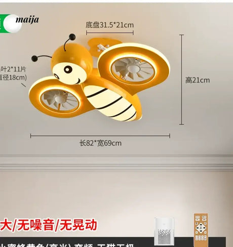 GVG Helicopter Cartoon Air Fan Ceiling Lamp from GVG