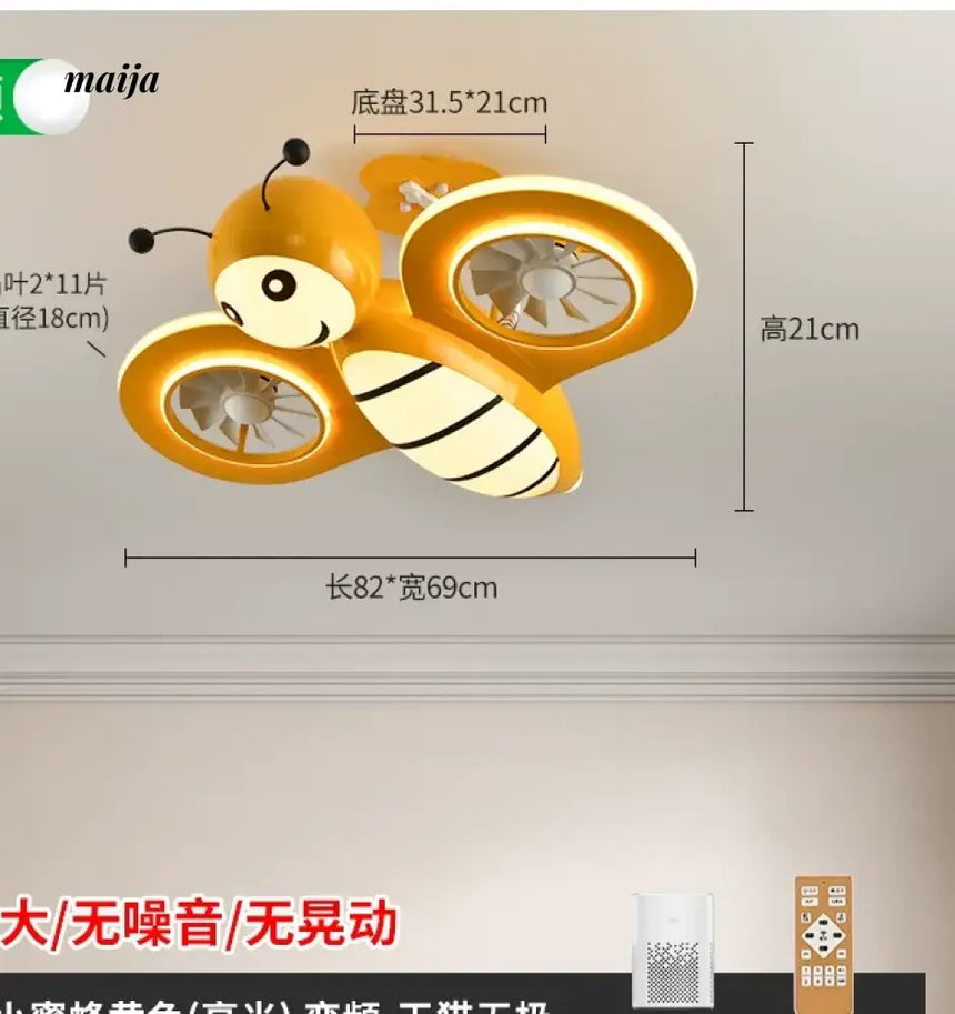 GVG Helicopter Cartoon Air Fan Ceiling Lamp from GVG