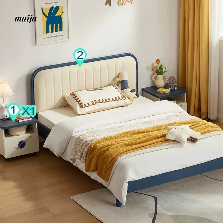 LINSYKIDS Celia Soft Headboard Children's Bed from RZONE