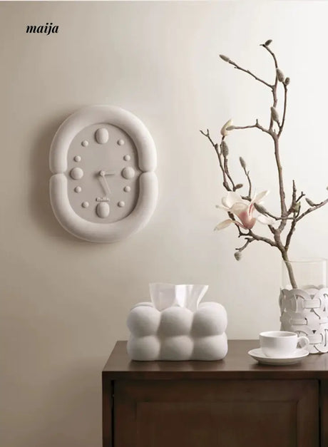 Fuzzy Oval Wall Clock from maija
