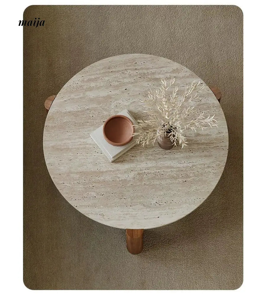 Travertine Coffee Table from Ruan Shanghao