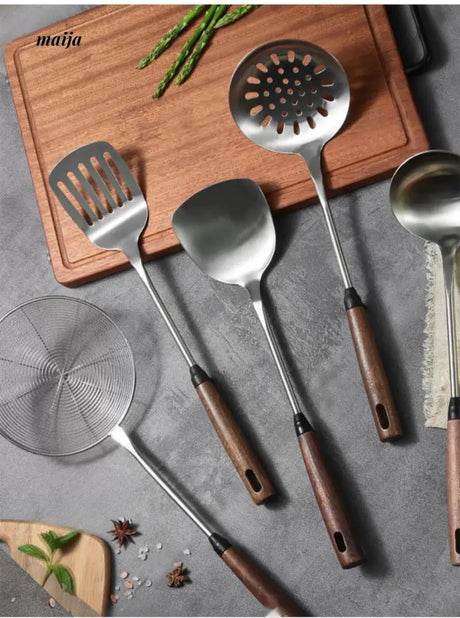 CAROTE Stainless Steel Spatula with Walnut Handle from CAROTE