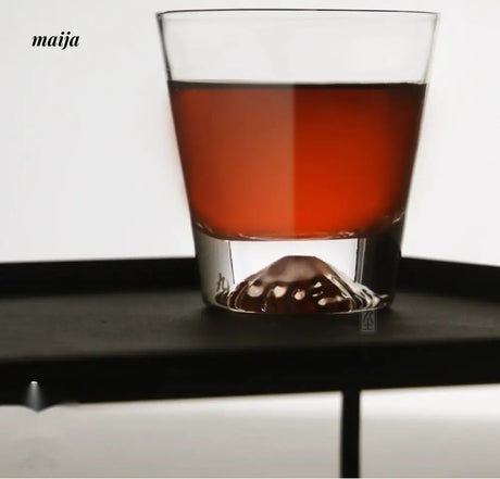 JOTO Fuji Mountain Glass Cup Handmade Snow Mountain Whiskey Cup from JOTO
