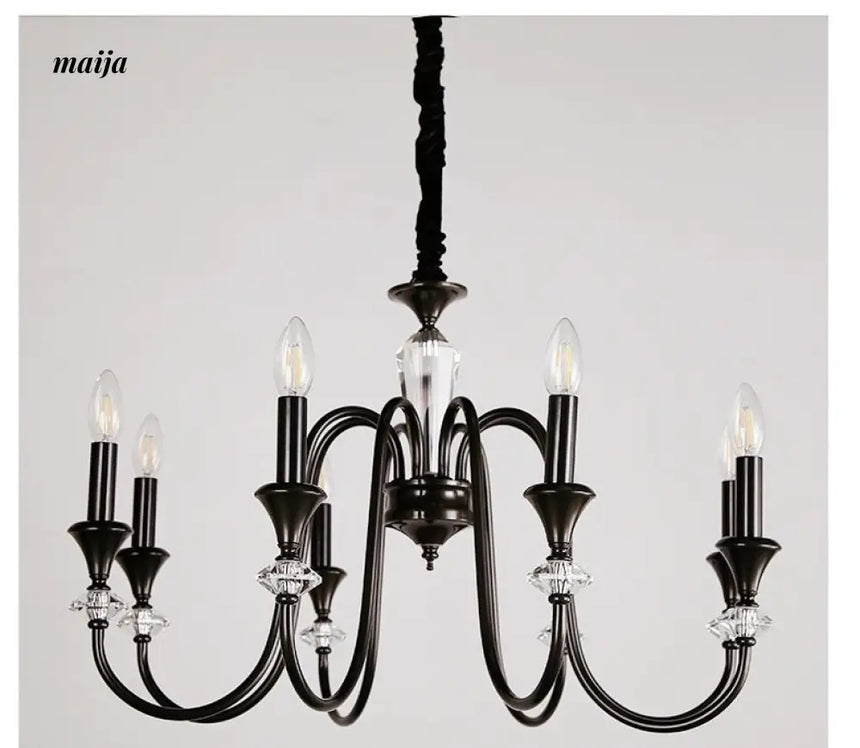 NANCY All-Copper French Retro Crystal Living Room Lamp from NANCY