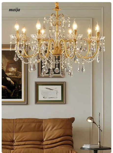NANCY French Retro Crystal Chandelier Romantic Style from NANCY