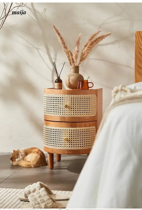 RATTAN CRAFTSMAN Bedside Rattan Cabinet from RATTAN CRAFTSMAN