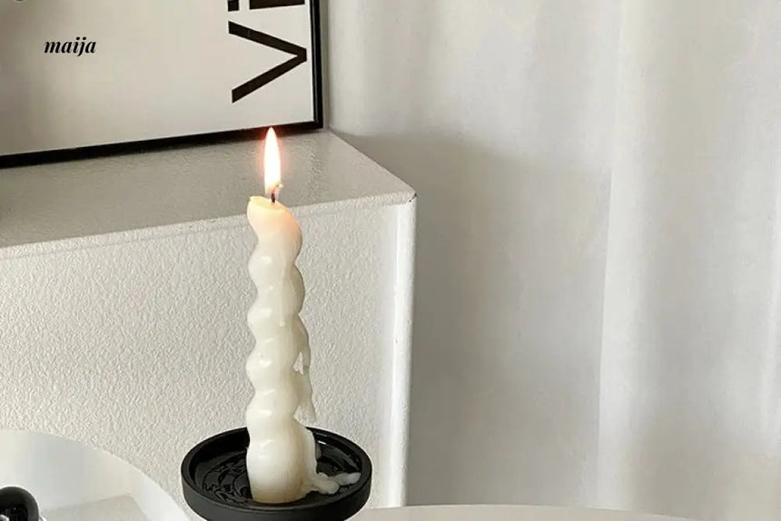 BANKE Retro Black Glossy Candle Decorations from BANKE
