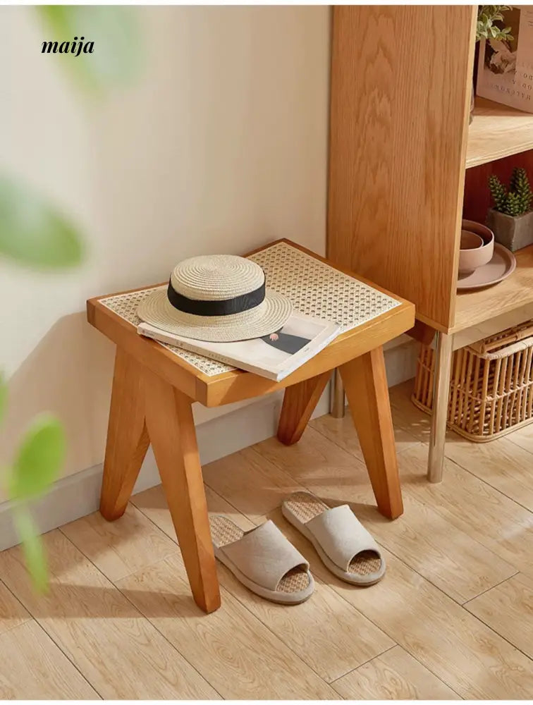 19 DREAM SPACE Japanese Entryway Shoe Stool from 19 DREAM SPACE