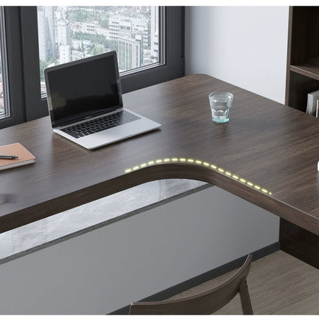 SUNX Full Wood Bay Window Desk from SUNX