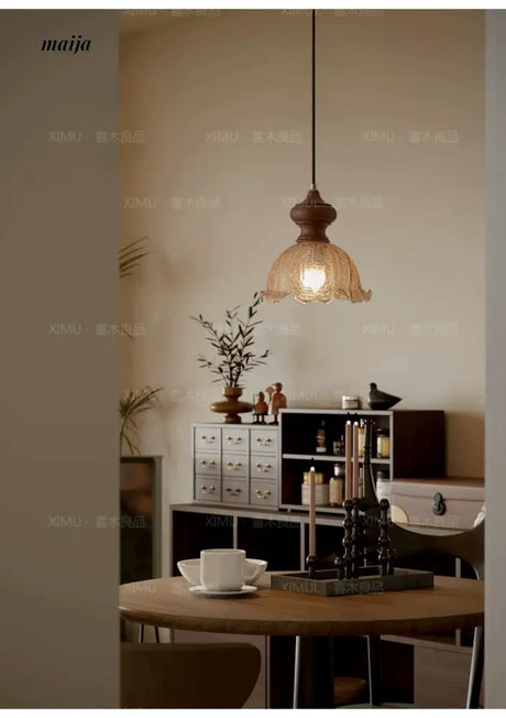 NANCY Retro Brass Bar Chandelier Glass Shade from NANCY