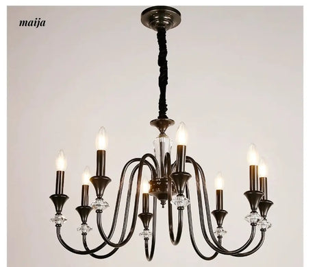 NANCY All-Copper French Retro Crystal Living Room Lamp from NANCY