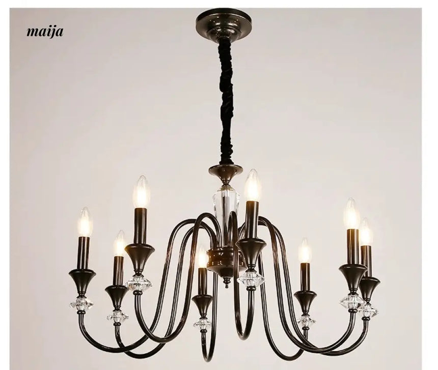 NANCY All-Copper French Retro Crystal Living Room Lamp from NANCY