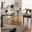LOWERLEFT Tulip Round Dining Table from Lower Left