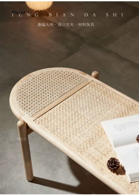 RATTAN CRAFTSMAN Rectangular Shoe Stool from RATTAN CRAFTSMAN