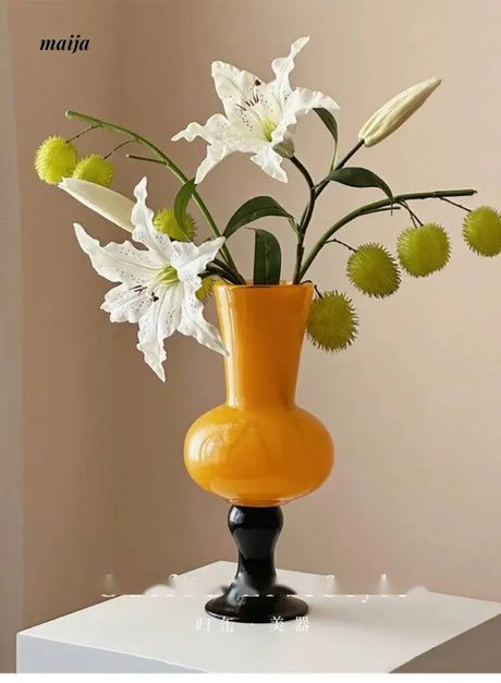 GUIFOU High Foot Lily Glass Vase from GUIFOU