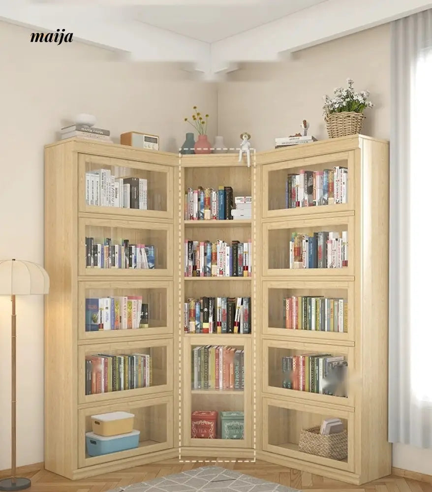 MEIHOUSE Dust-Proof Bookcase Glass Door Standing Cabinet from MEIHOUSE