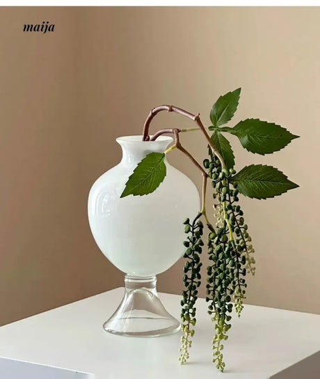 GUIFOU White Glazed Big Belly Vase from GUIFOU