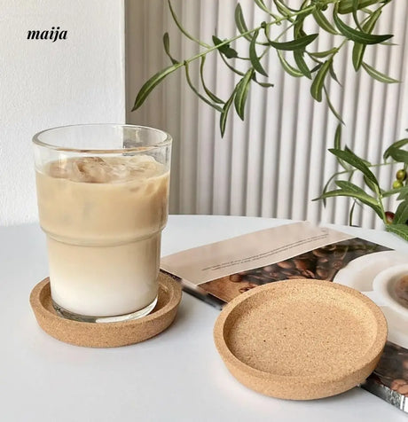 BANKE Japanese Wooden Coffee Glass Cup Anti-Scald from BANKE