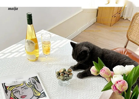 MAN YUE HOME Lace Tablecloth for French INS Style Dining Spaces from MAN YUE HOME