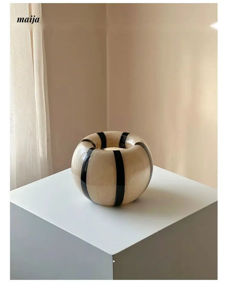 GUIFOU Glazed Line Glass Vase Set from GUIFOU
