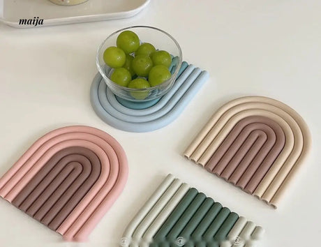 MELONGIRL INS Wind Nordic Rainbow Silicon Pad from MELONGIRL